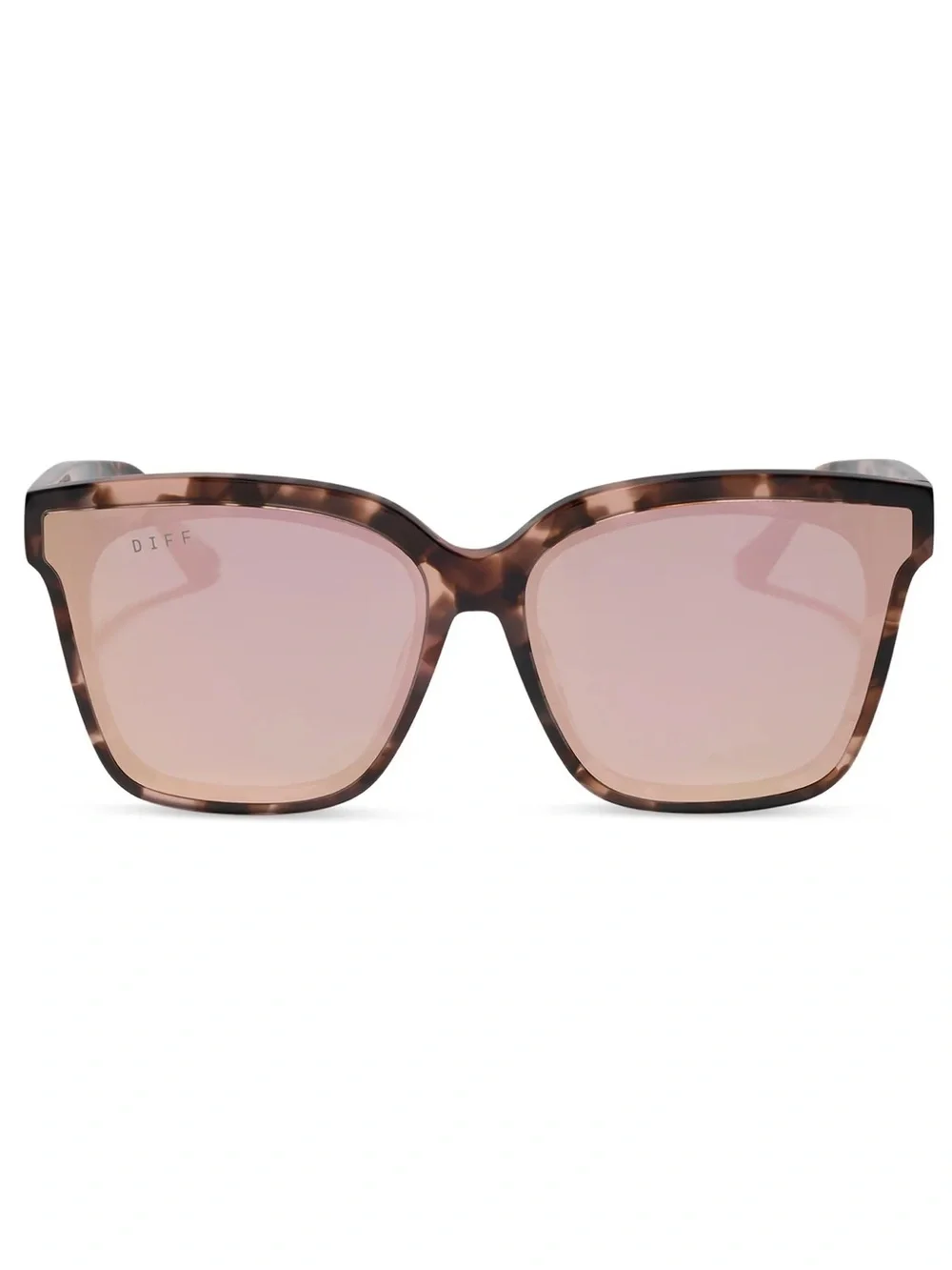DIFF Meredith II Sunglasses Himalayan Tortoise Frame Taupe Mirror Lens NWT